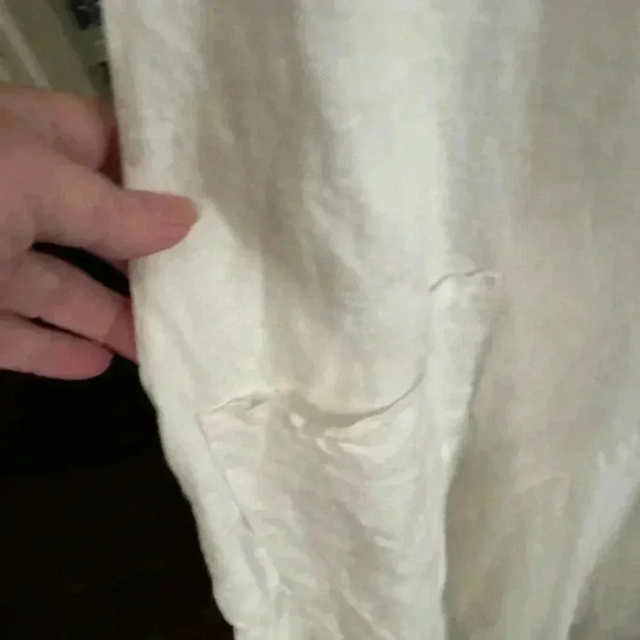 Grace elements white linen sleeveless summer dress size large - Picture 5 of 8